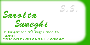 sarolta sumeghi business card